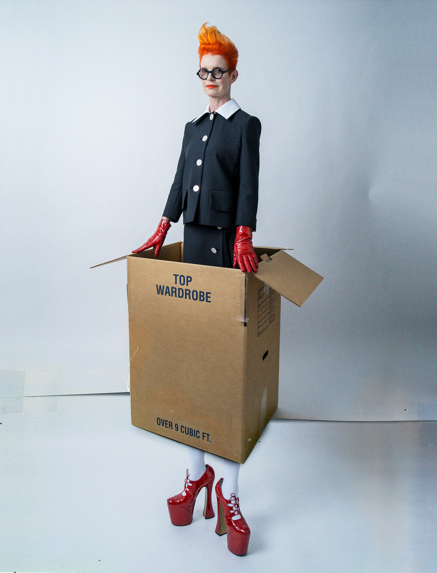 Photo by Tim Walker portrait of Sandy Powell