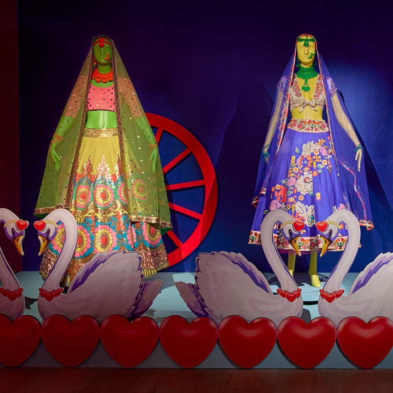 installation view of Manish Arora exhibition