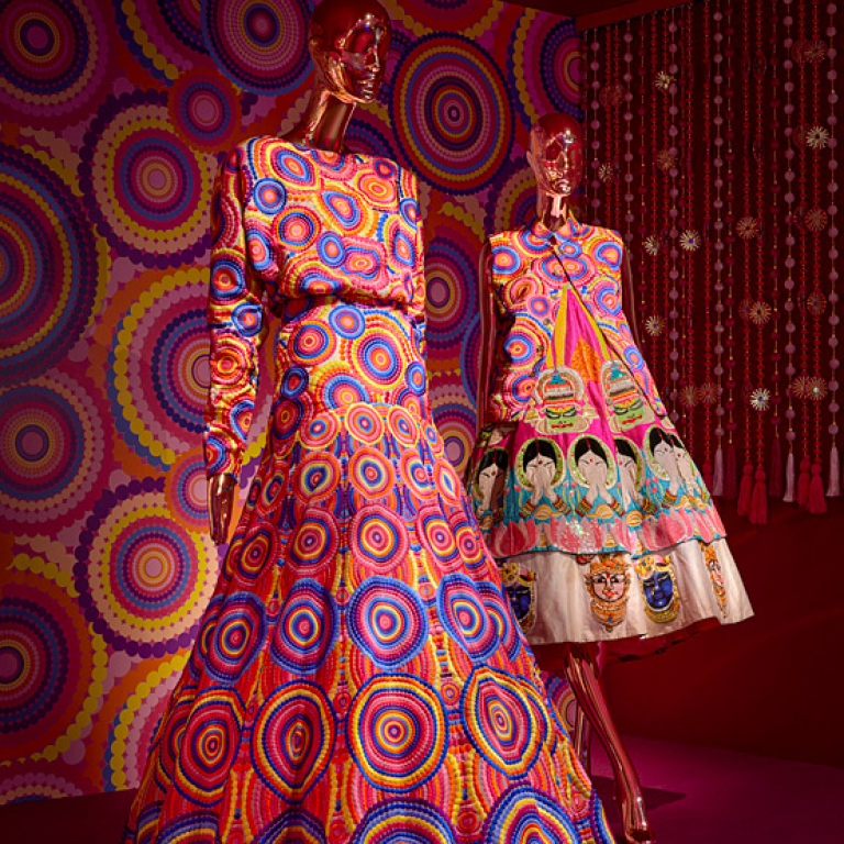 installation view of Manish Arora exhibition