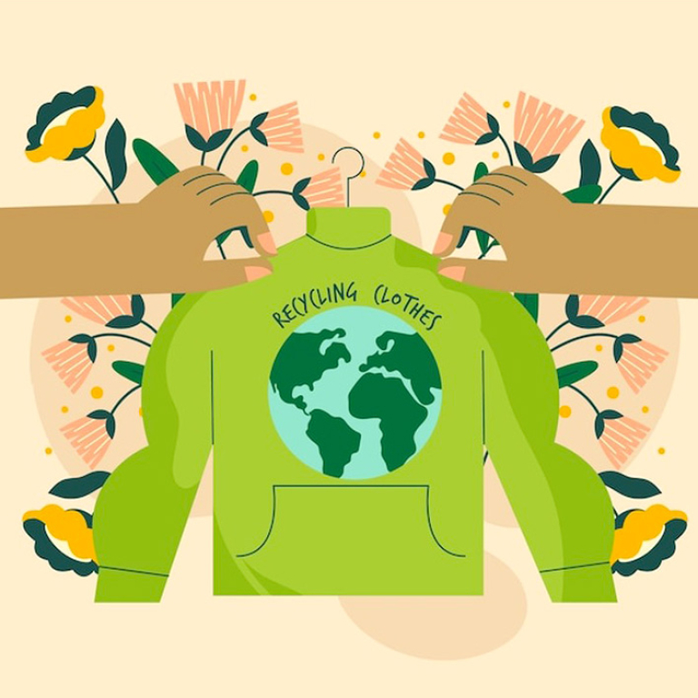 eco friendly garment graphic
