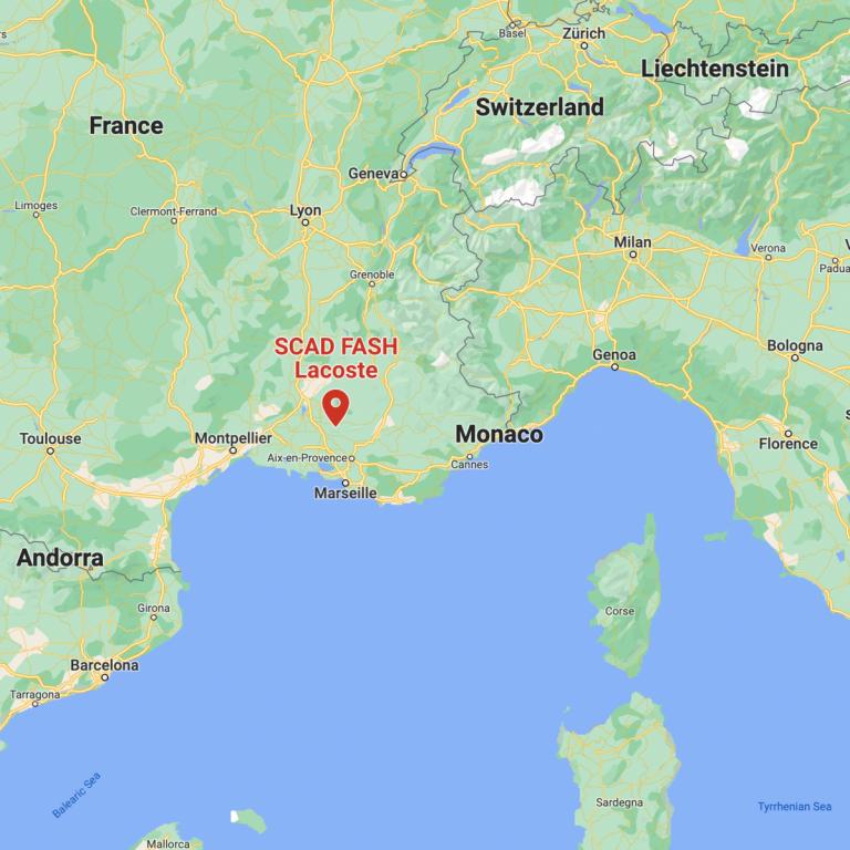 SCAD Fash Lacoste map