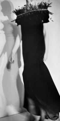 Carolina Herrera model, Fall Collections, New York, April 1982.