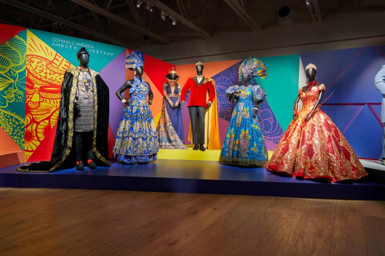 Installation view of Ruth E. Carter exhibit