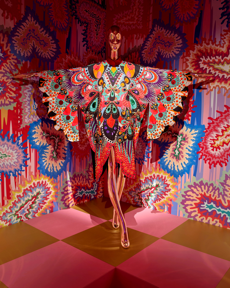 installation view of Manish Arora exhibition