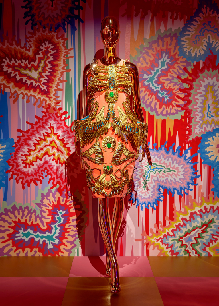 installation view of Manish Arora exhibition