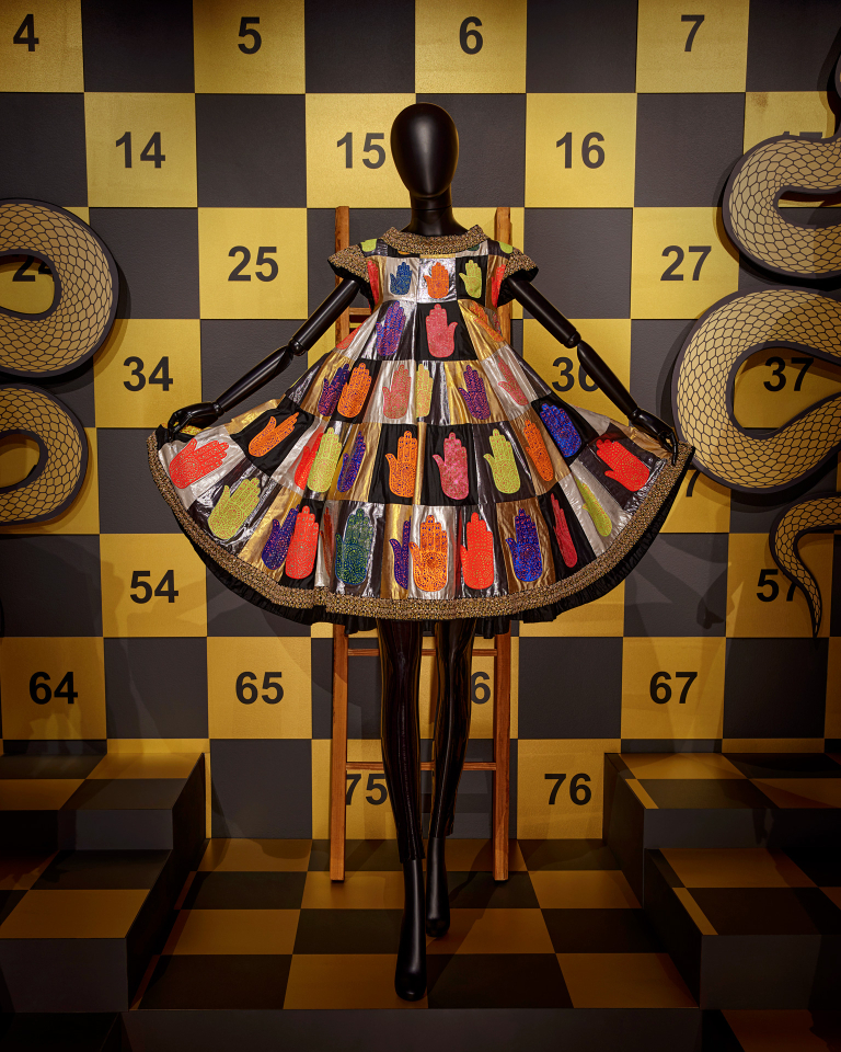 installation view of Manish Arora exhibition