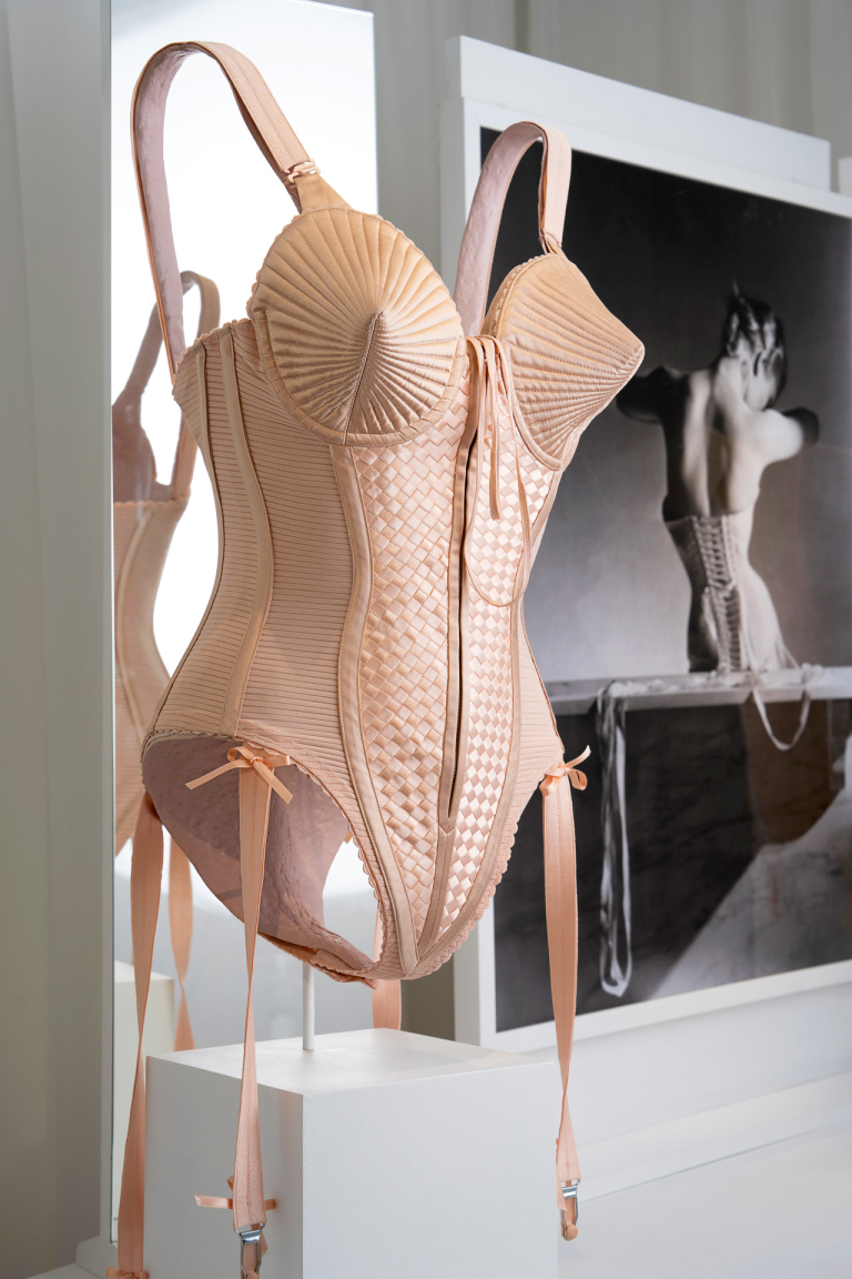 installation view of Gaultier exhibition